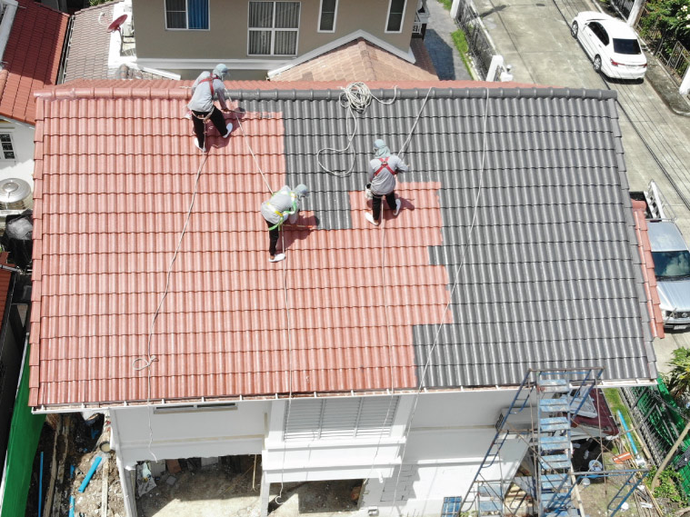 ทาสีหลังคาใหม่
