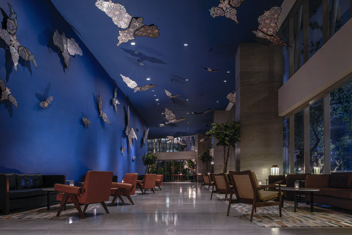 alila scbd - Lobby at Dawn