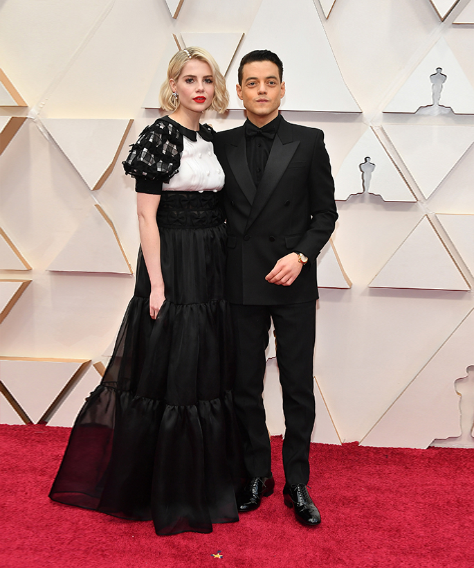 oscar 2020 lucy boynton rami malek