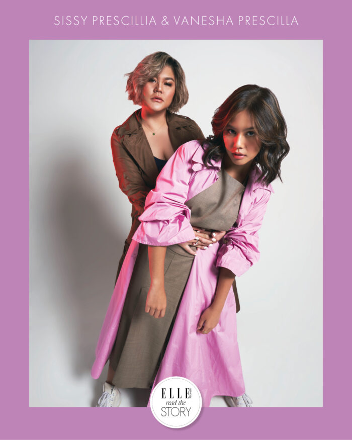 photography NORMAN FIDELI styling SIDKY MUHAMADSYAH wardrobe MAX MARA (Sissy Prescillia & Vanesha Prescilla) for ELLE Indonesia February 2021