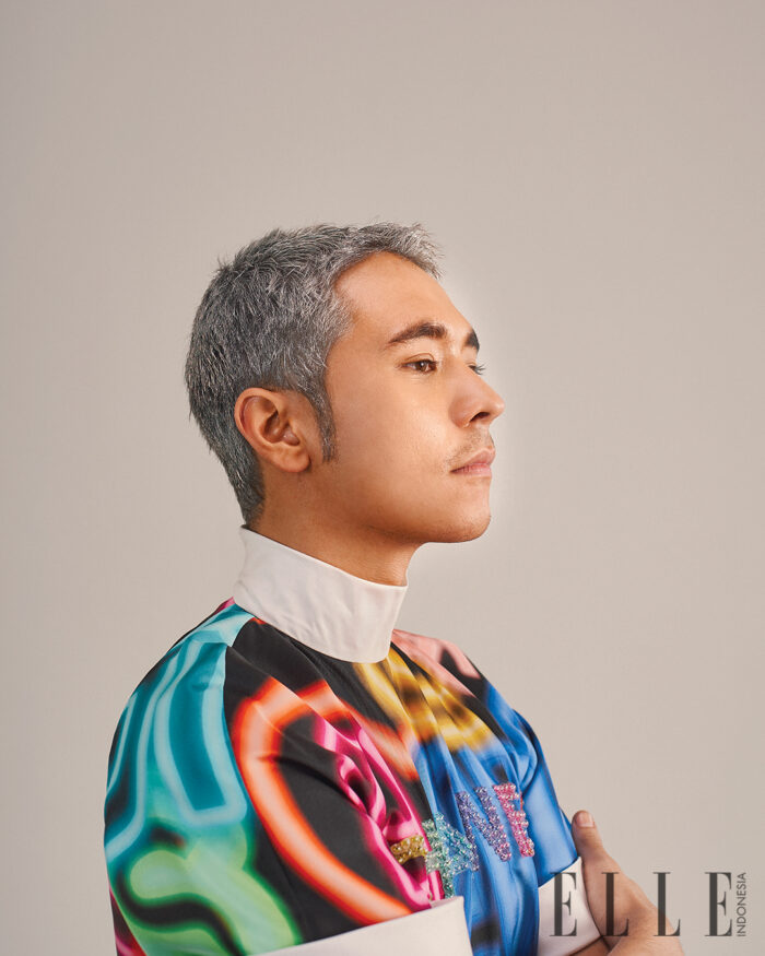 lutesha & jerome kurnia photography by zaki akbar for elle indonesia April 2021 cover story - styling sidky muhamadsyah fashion chanel
