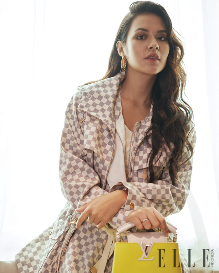 Raisa for ELLE Indonesia June 2021 photography Ifan Hartanto styling Ismelya Muntu fashion Louis Vuitton makeup Bubah Alfian hair Riz Bay location Four Seasons Hotel Jakarta