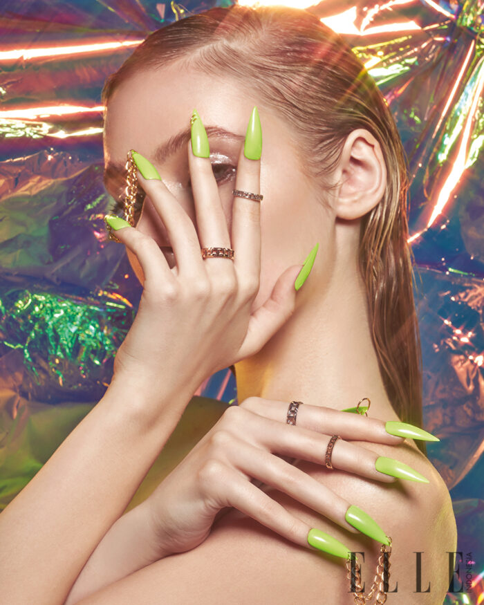 manicure warna neon