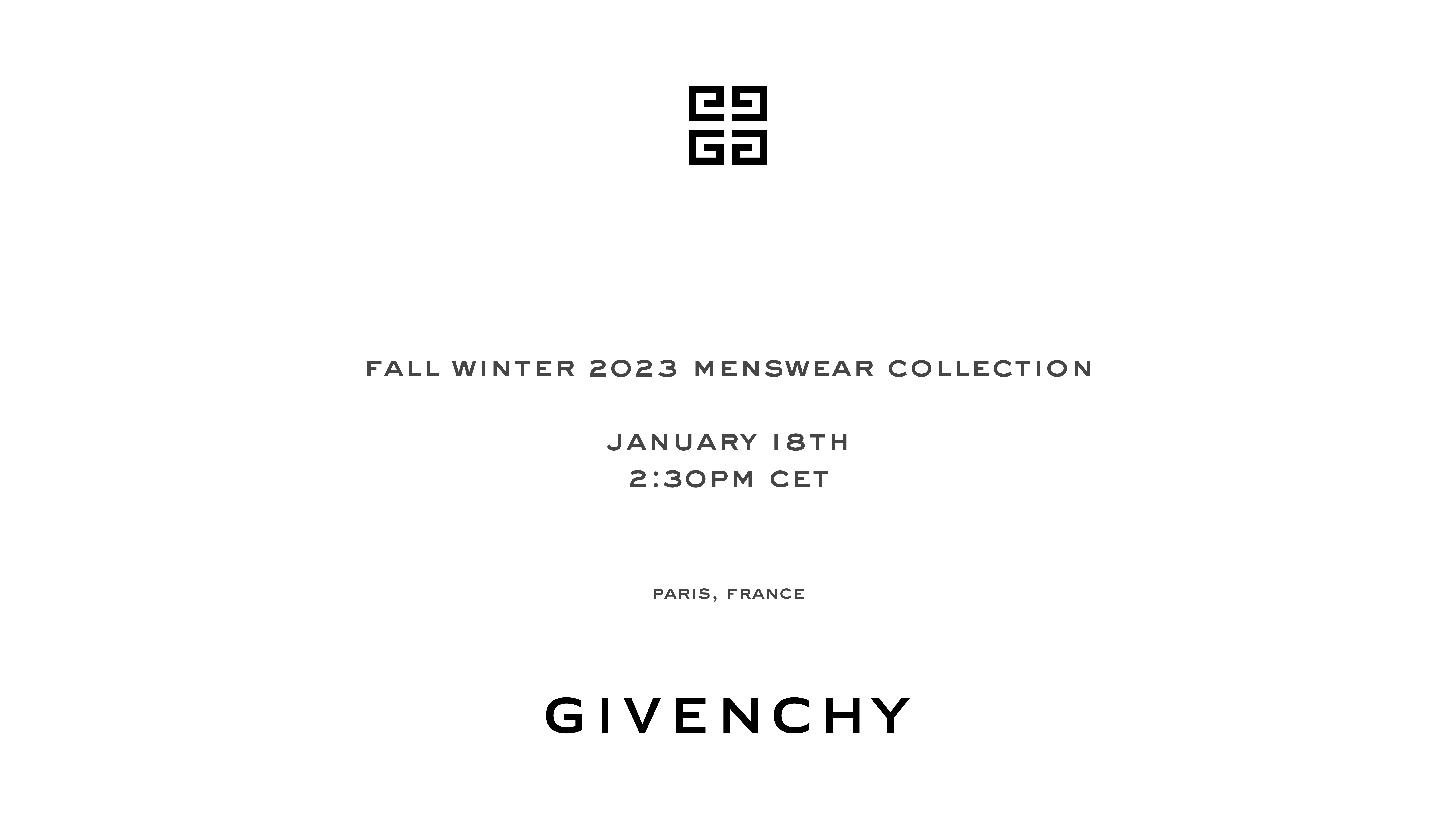 Men's FW23: Givenchy Fall-Winter 2023 Ready-to-Wear | Live Streaming