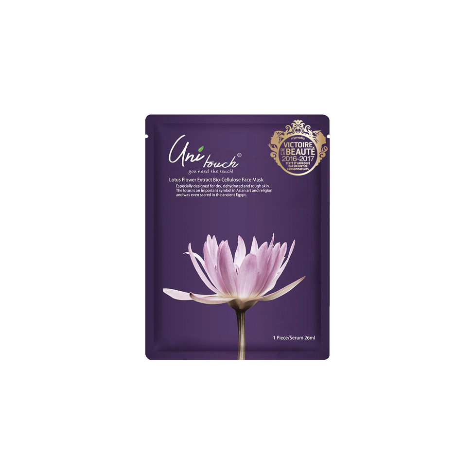 UniTouch Lotus Flower Extract Bio-Cellulose Face Mask, Rp207.000