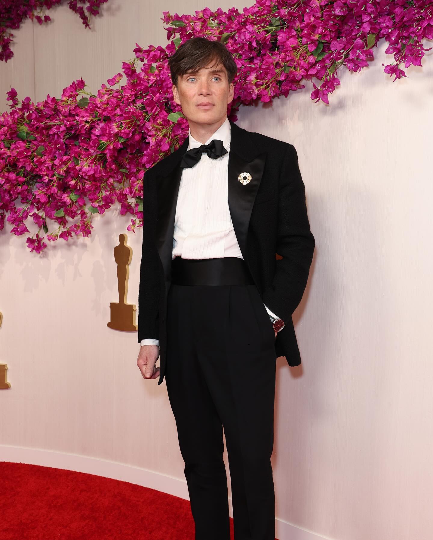 Cillian Murphy in Versace; watches Omega (Instagram/@versace)