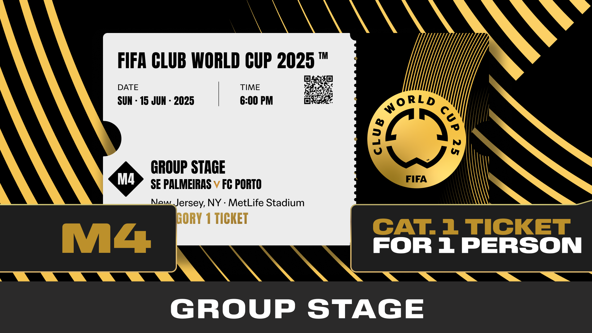 Glory Bundle: Ticket FIFA Club World Cup 2025™ M4 + RTB M77 FIFA