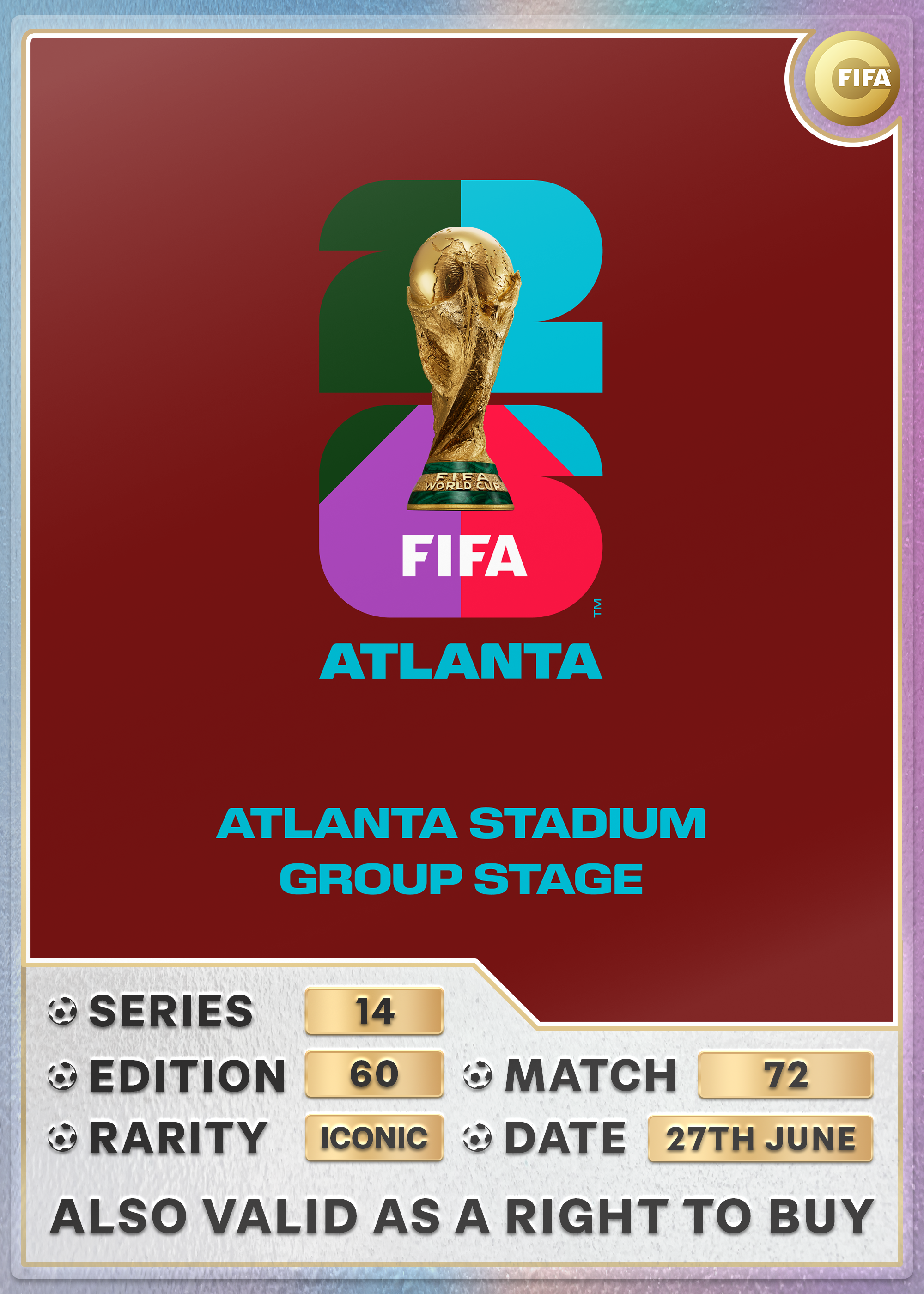 City Glory Bundle: 2x RTB M72 FIFA World Cup 26™ - FIFA Collect
