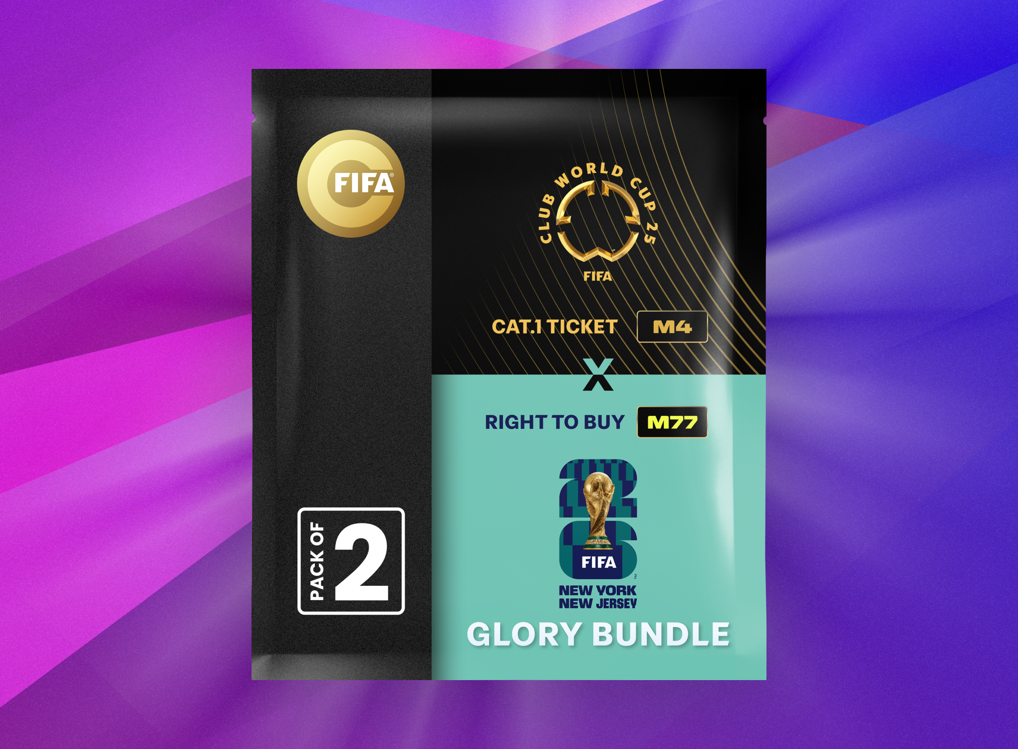 FIFA World Cup 日韓 ベッカム夫妻限定切手 TBC Glory Bundle: Ticket FIFA Club World Cup 2025™ M4 + RTB M77 FIFA