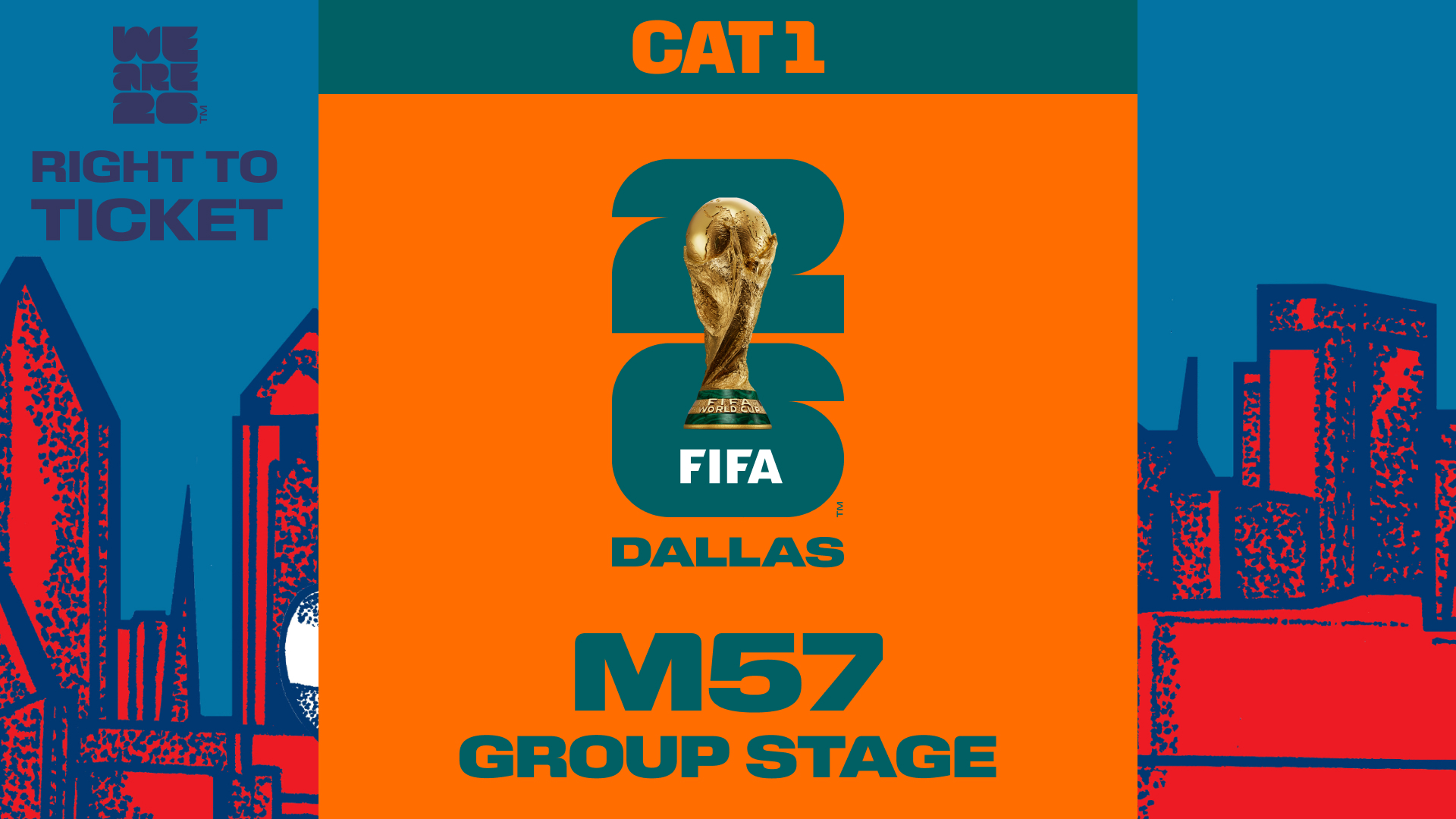 Collectible also valid as Right To Ticket Category 1 for M57