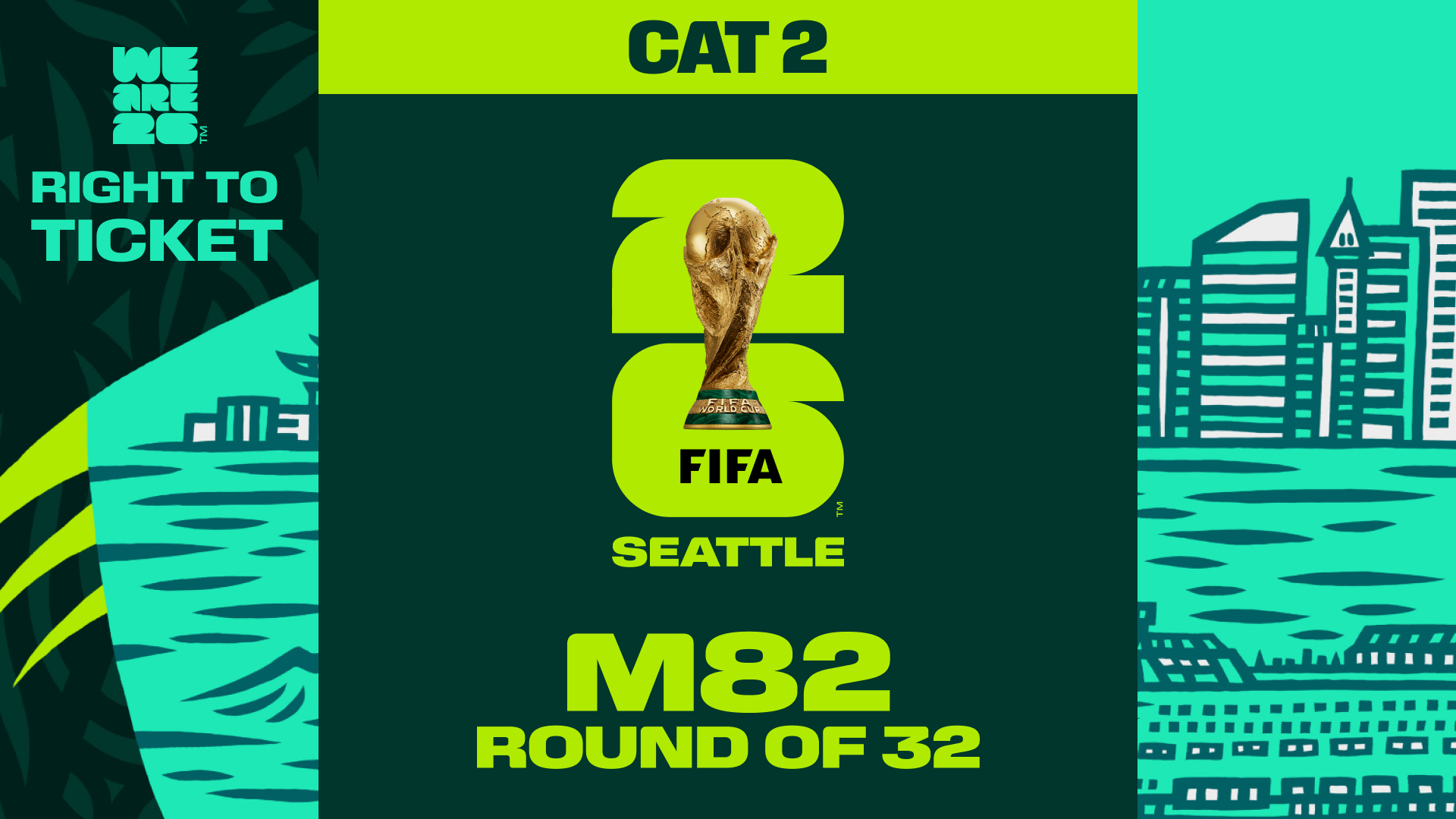Collectible also valid as Right To Ticket Category 2 for M82