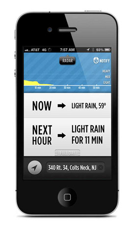 Dark Sky Minute Predictions