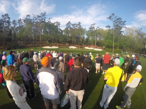 View from the Gallery in between the 13th green and 14th tee