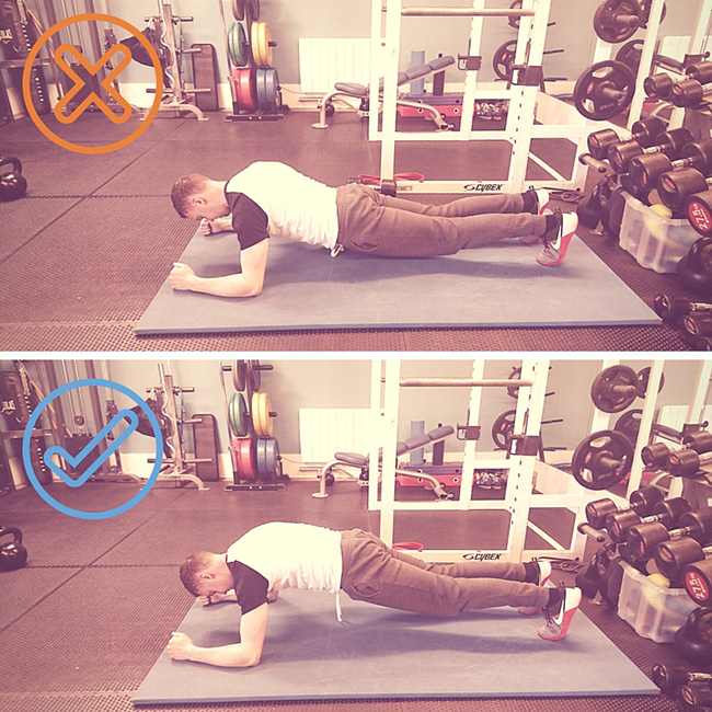 Pelvic position plank