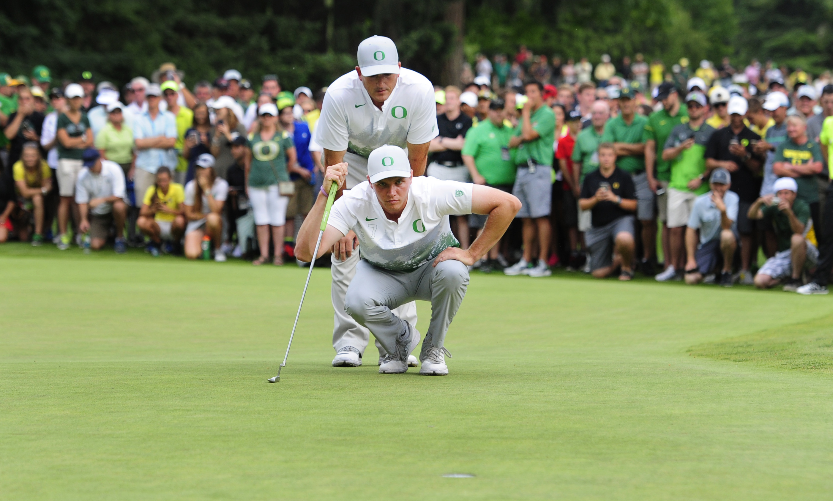 Oregon won the 2016 NCAA Men's golf championship in front of a large hometown crowd