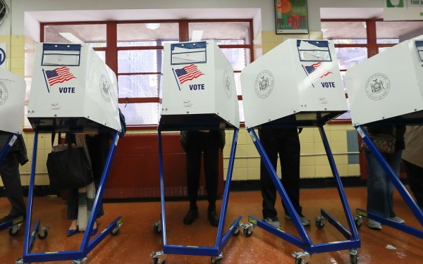 Nation Goes To The Polls In Contentious Presidential Election Between Hillary Clinton And Donald Trump