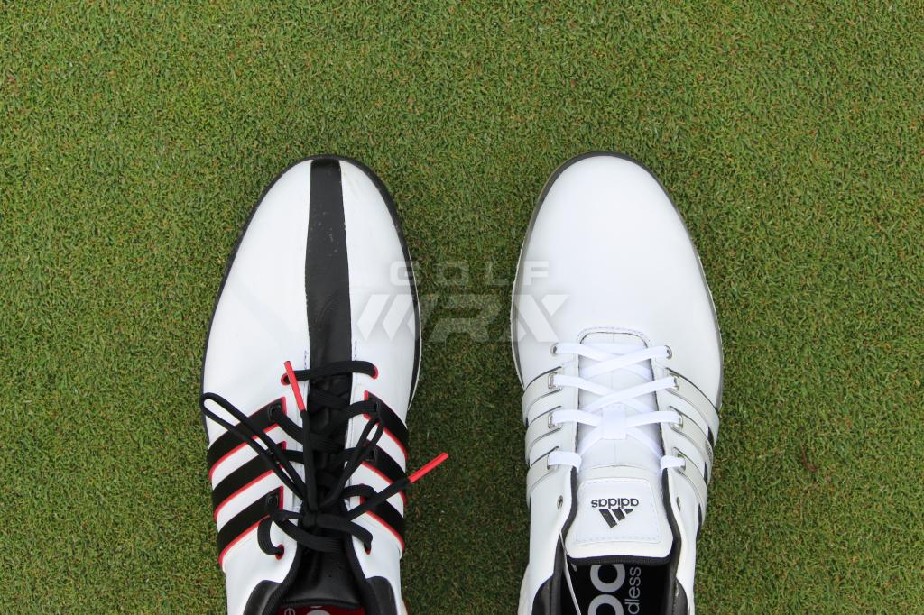 Adidas' Tour360 Boost (left) vs the new Tour360