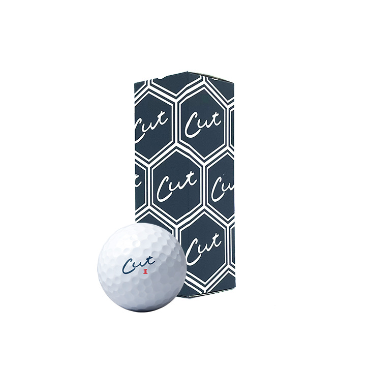 Sleeve of Cut Blue golf balls
