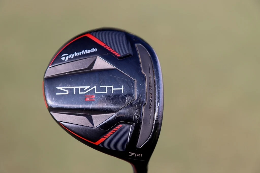 World Long Drive champion Kyle Berkshire teeing off with the Krank Formula FIRE PRO driver.