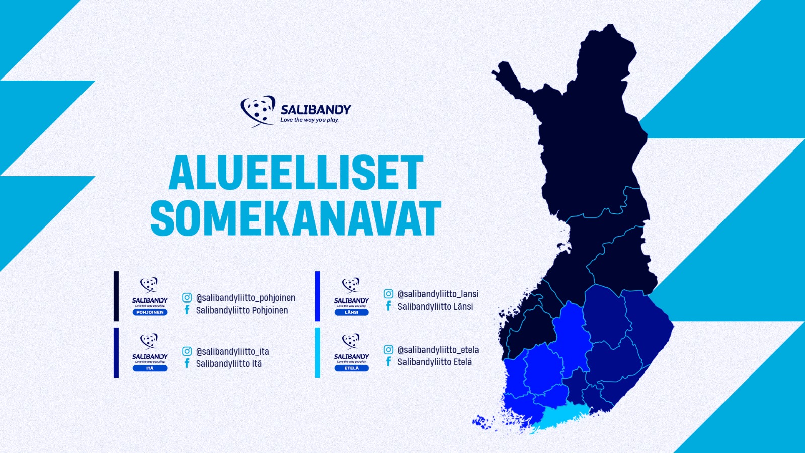Salibandyliiton alueelliset somekanavat - alueesi uutiset, tapahtumat ja  lajisisällöt - Suomen Salibandyliitto