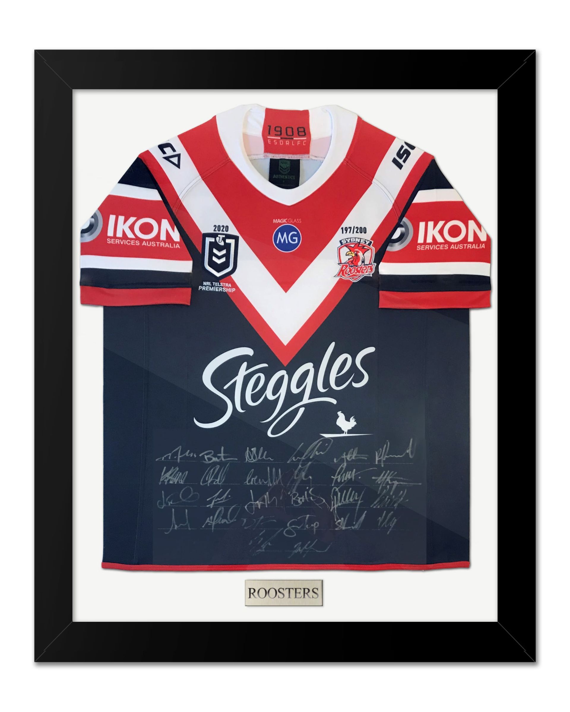 Jersey straight under glass