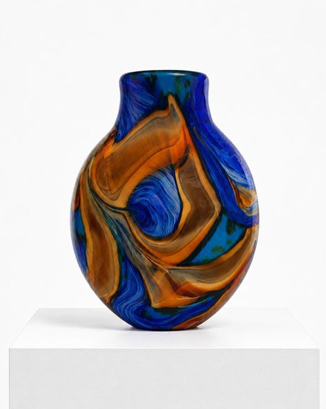 blue-orange-glass-vase