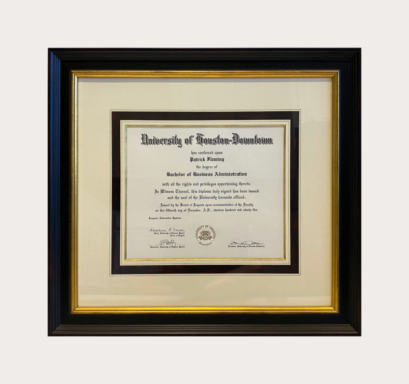 Diploma Framing and Design