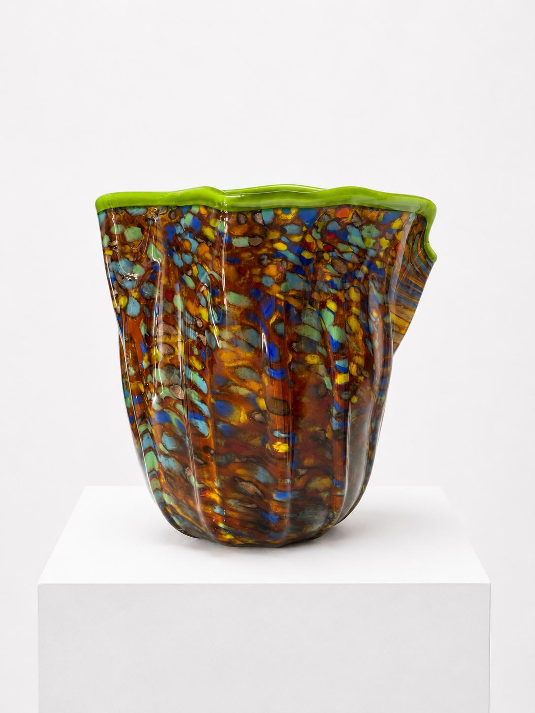 green-brown-flecked-vase