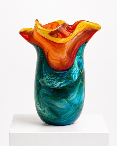 sunset-wave-glass-vase