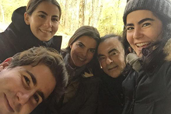 Carlos Ghosn and his four children