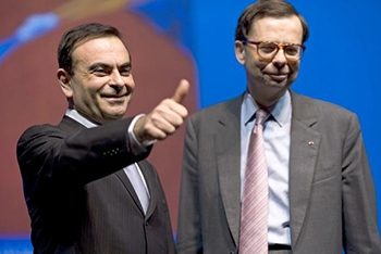 Carlos Ghosn, left, and Louis Schweitzer