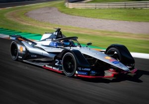 Nissan Formula E racer on track