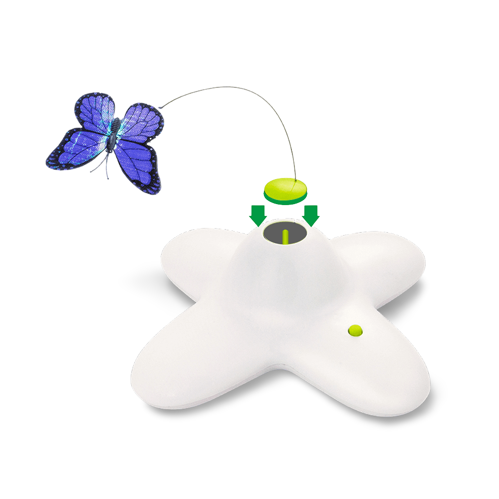 fluttering butterfly cat toy