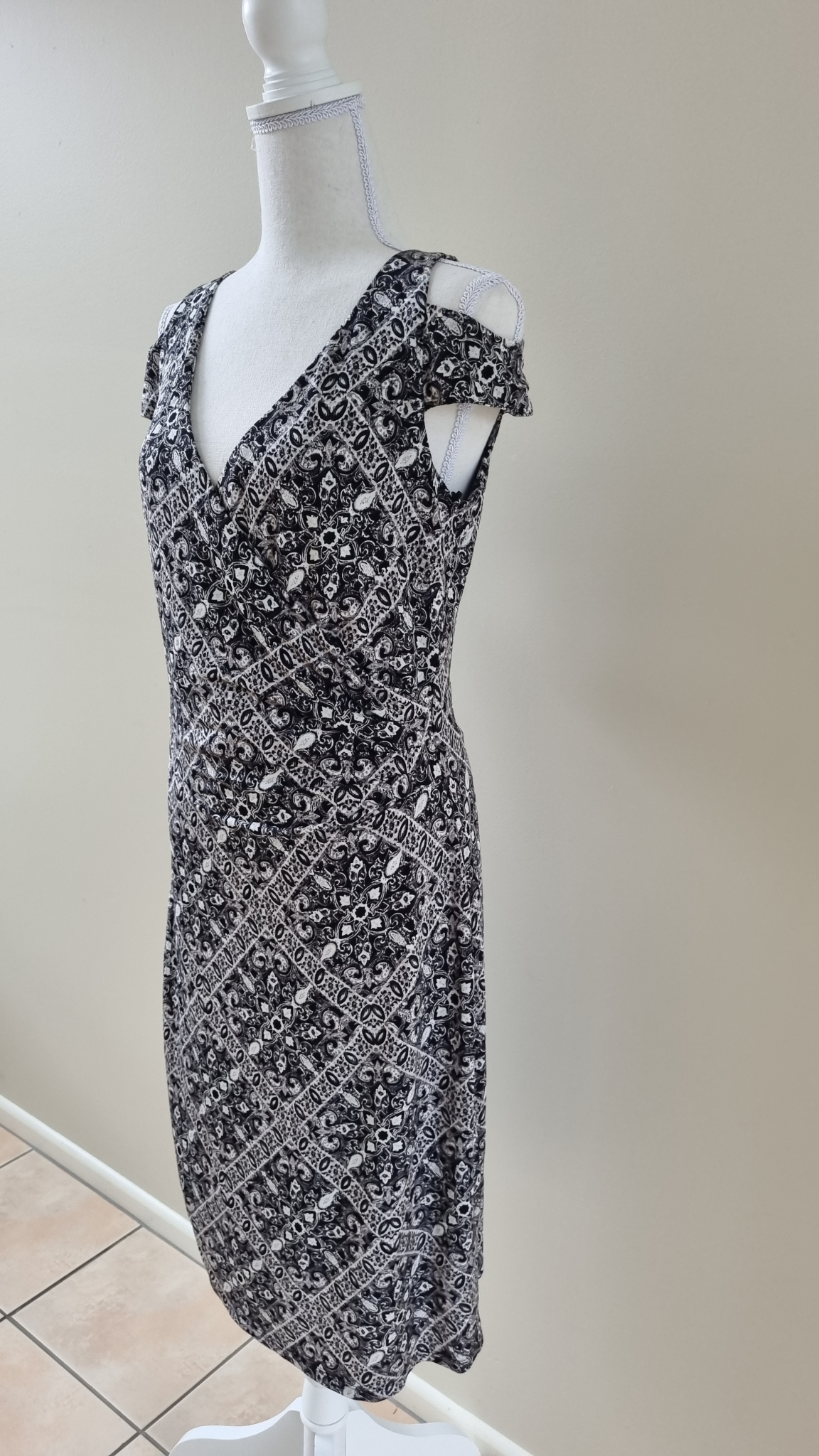 Blue Illusion Dress Size S New, image 3
