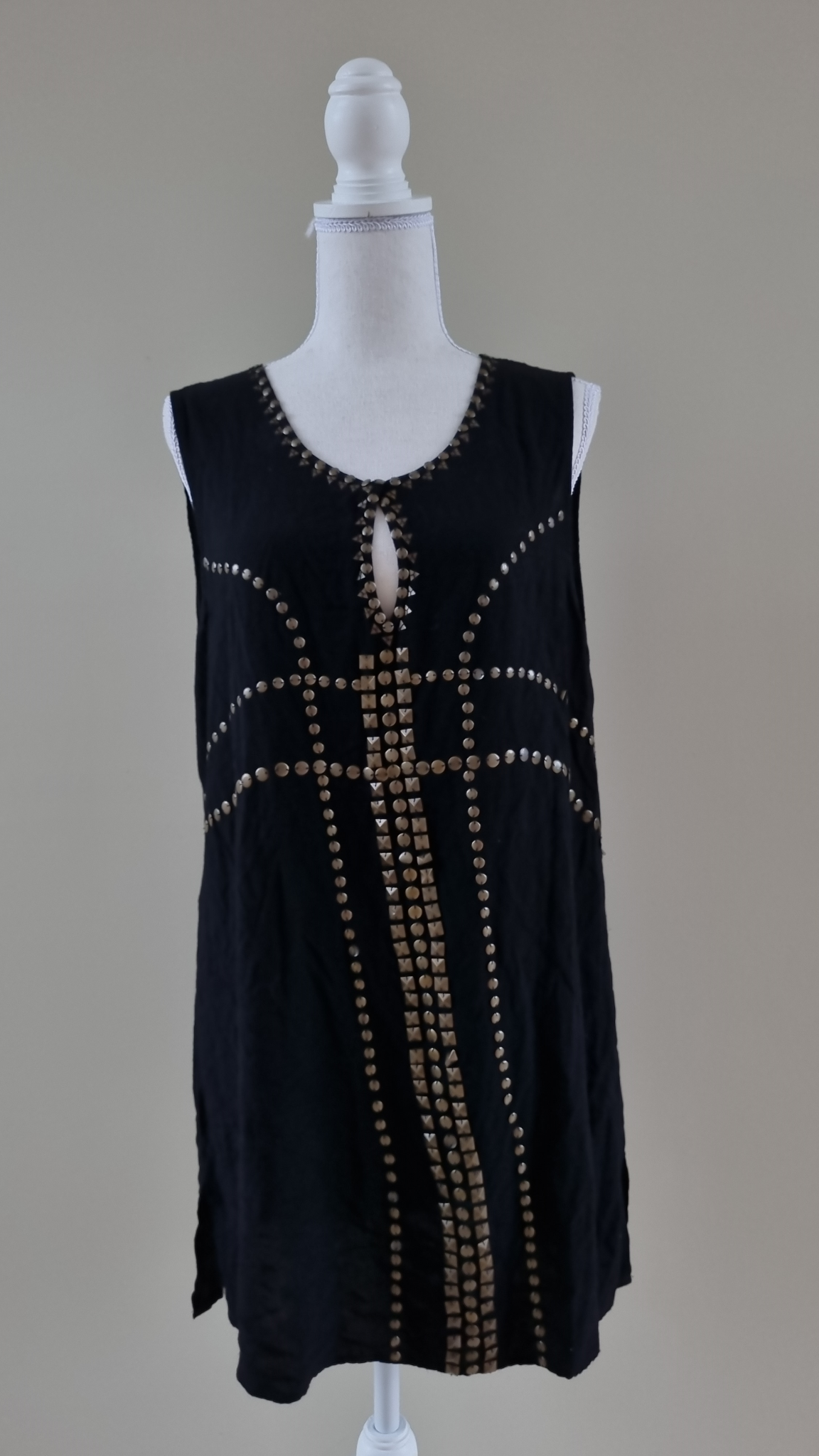 Philosophy Black Tunic Top Size 14, image 2