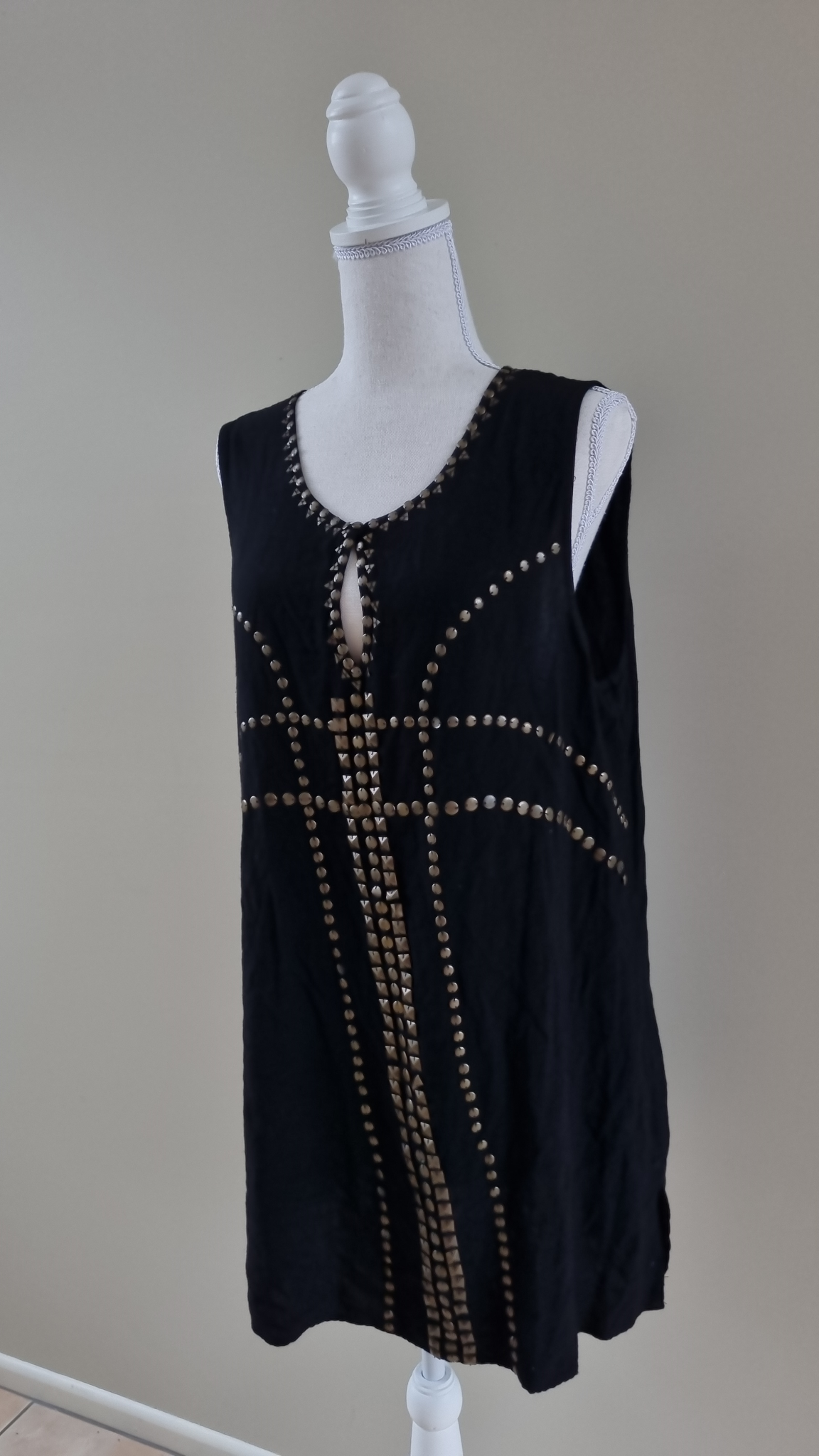 Philosophy Black Tunic Top Size 14, image 3