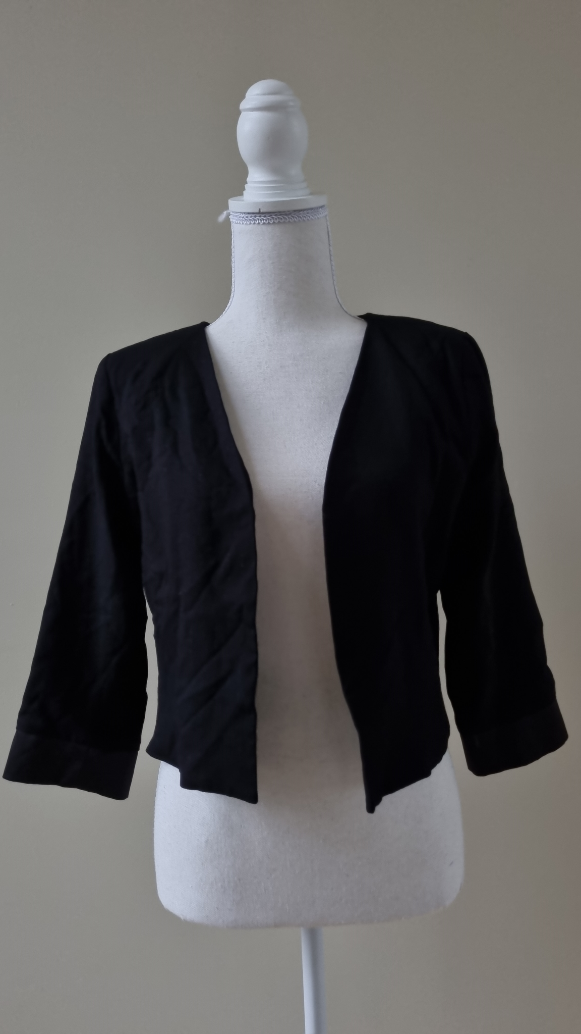 Repertoire Black Wool Blend Jacket size 10