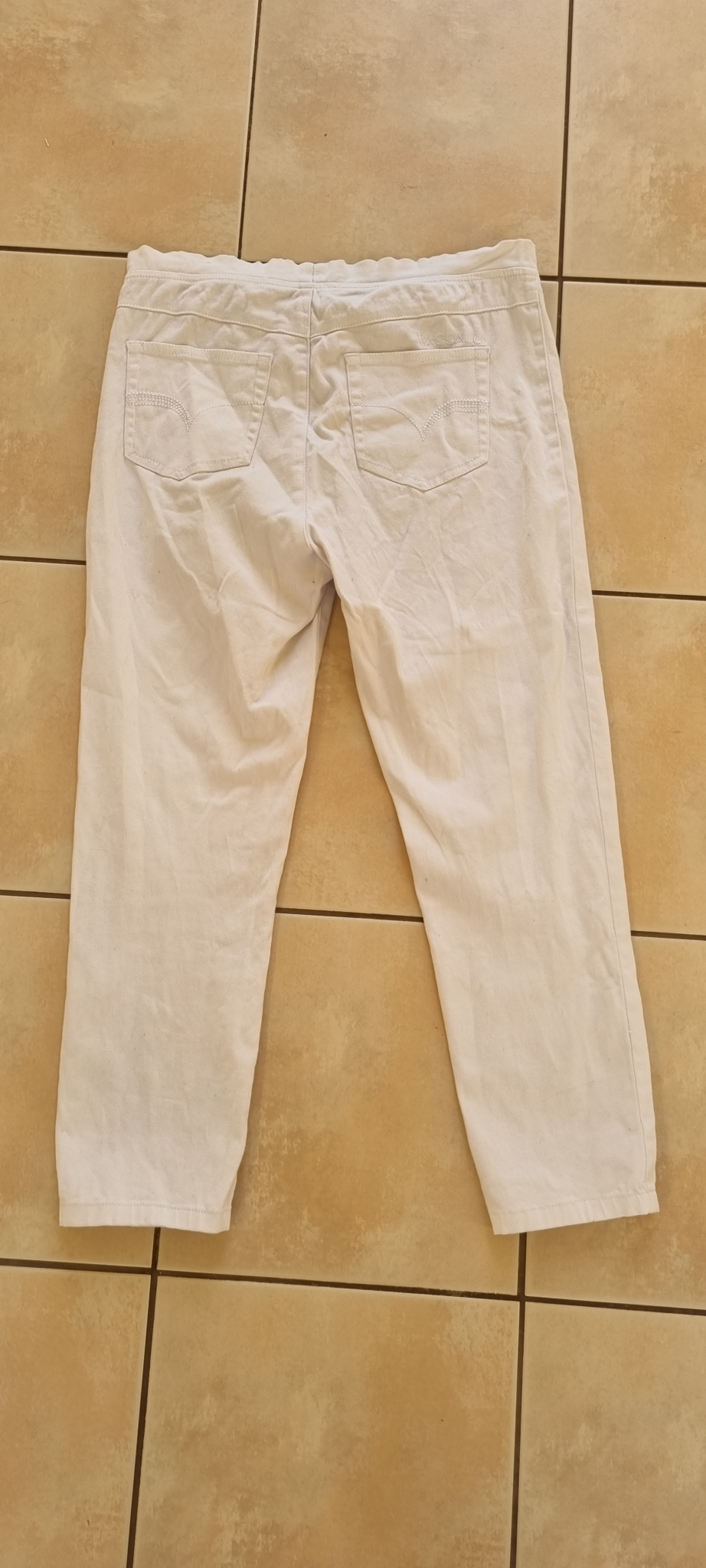 Vassalli White Jeans size 8, image 3