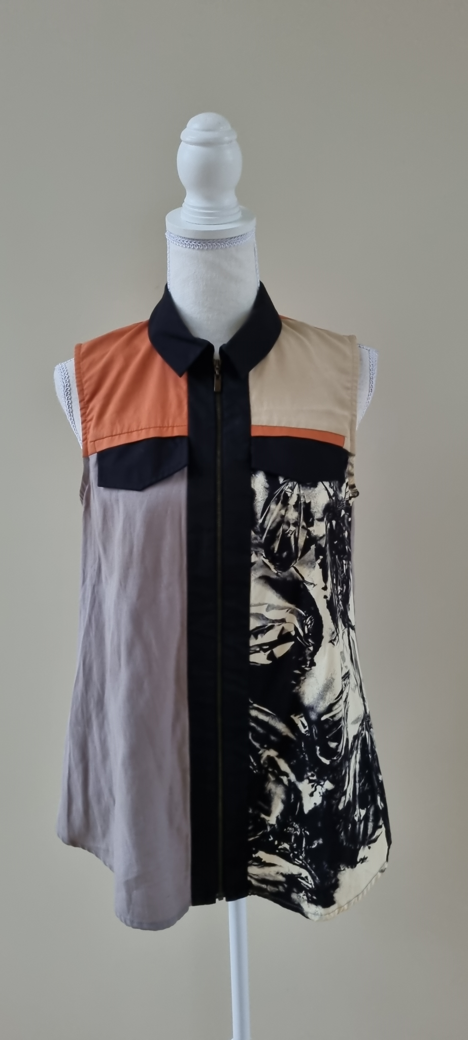 Cue Linen Blend Tunic Shirt Size 10