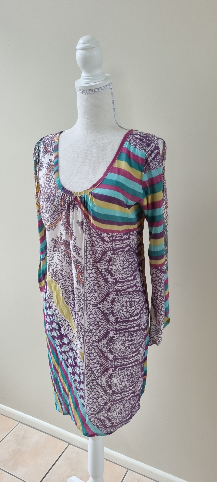 Batik Silk Dress size M/L, image 3