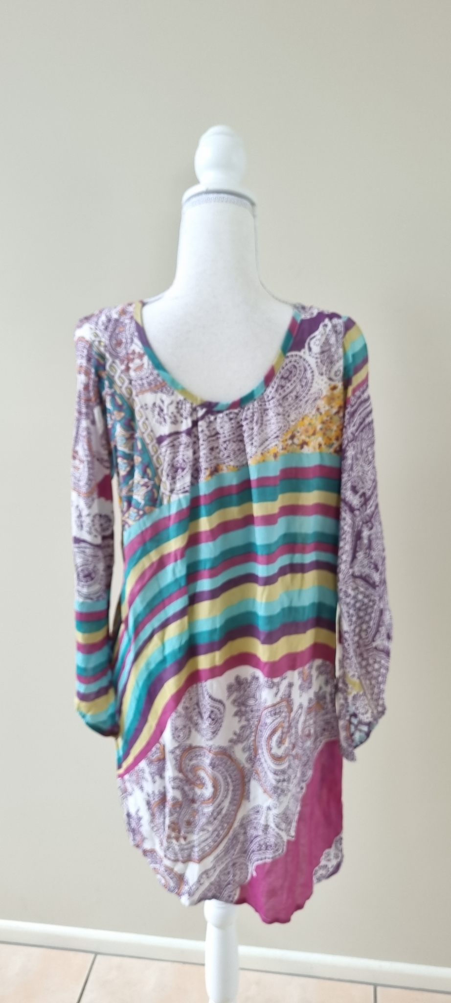Batik Silk Dress size M/L, image 4