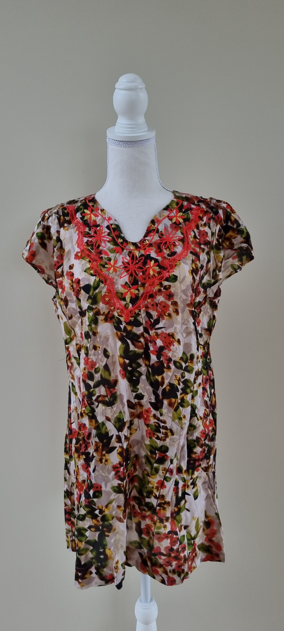 Blue Illusion Silk Tunic Size 12-14