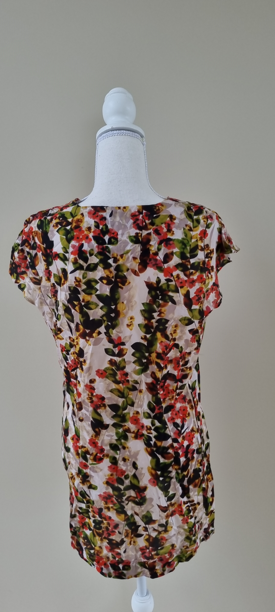 Blue Illusion Silk Tunic Size 12-14, image 3