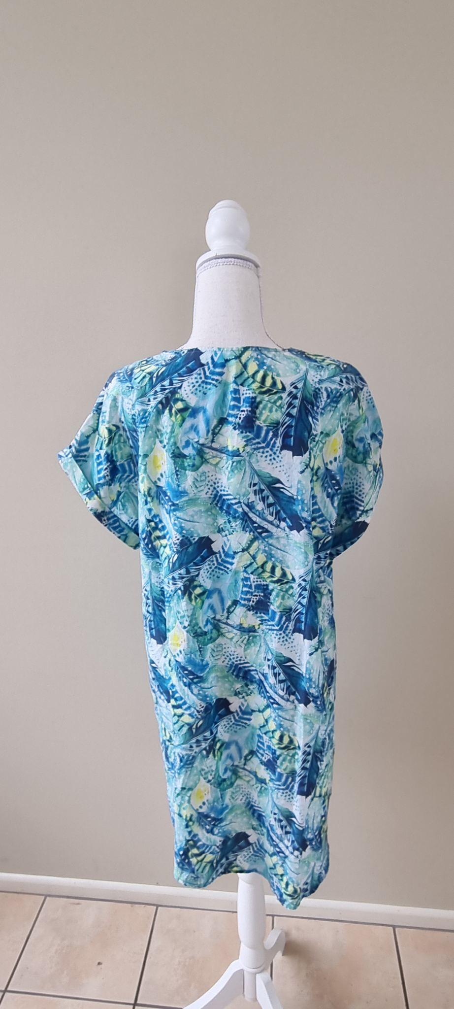 Blue Illusion Silk Blend Top Size 14, image 3