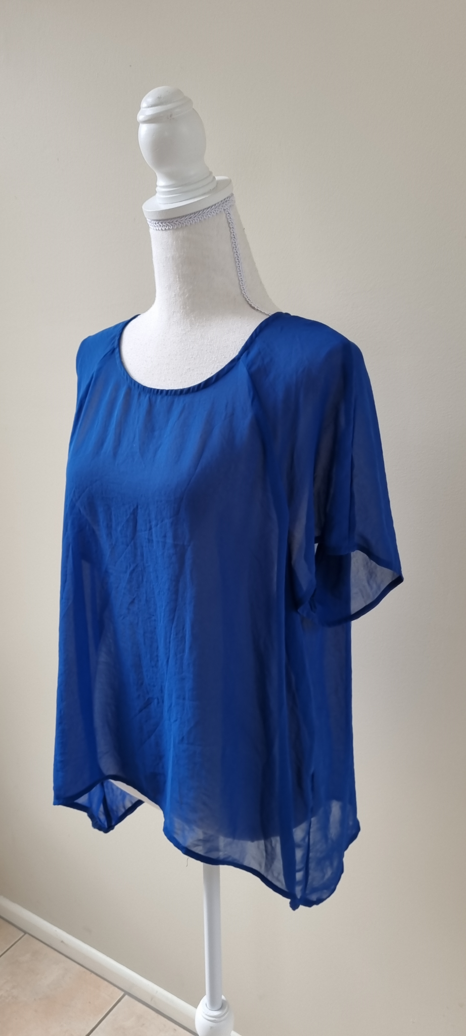 Ricochet Blue Tunic Top size 10, image 3