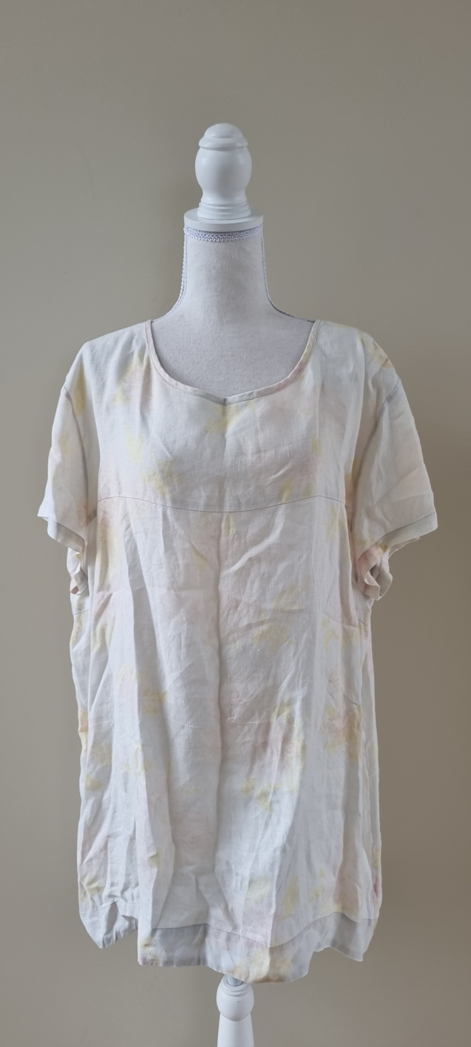 Angel Lace Linen Tunic Top size L / 18-20
