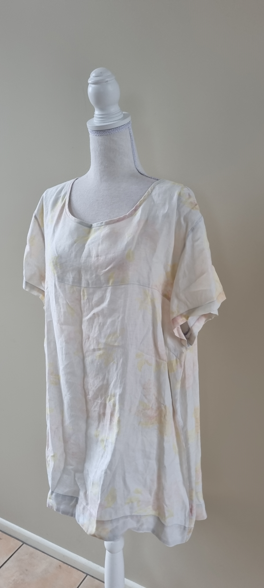 Angel Lace Linen Tunic Top size L / 18-20, image 2