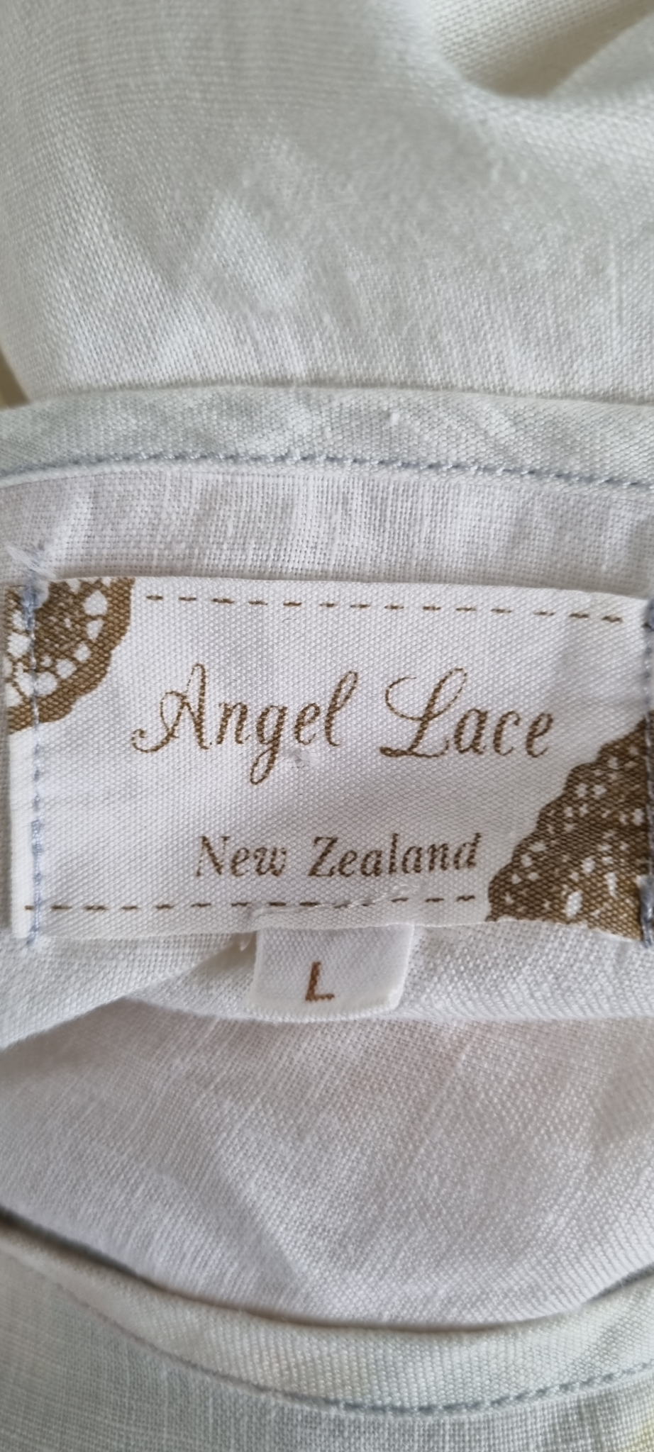 Angel Lace Linen Tunic Top size L / 18-20, image 4