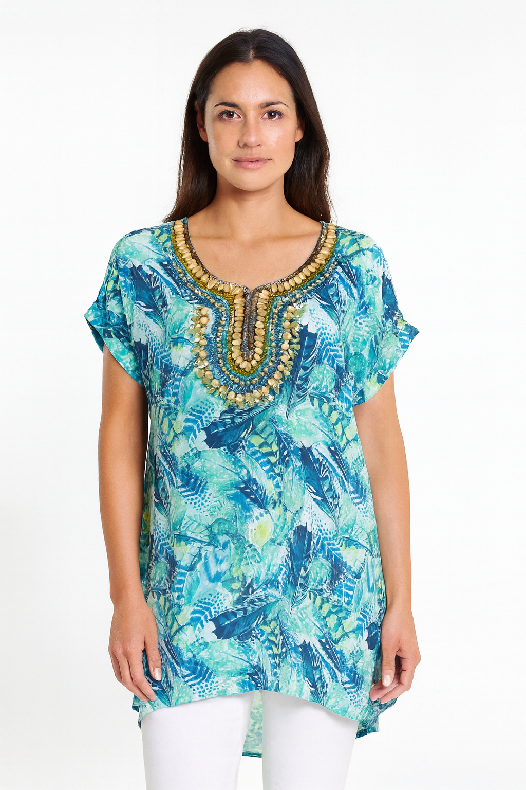 Blue Illusion Silk Blend Top Size 14, image 4