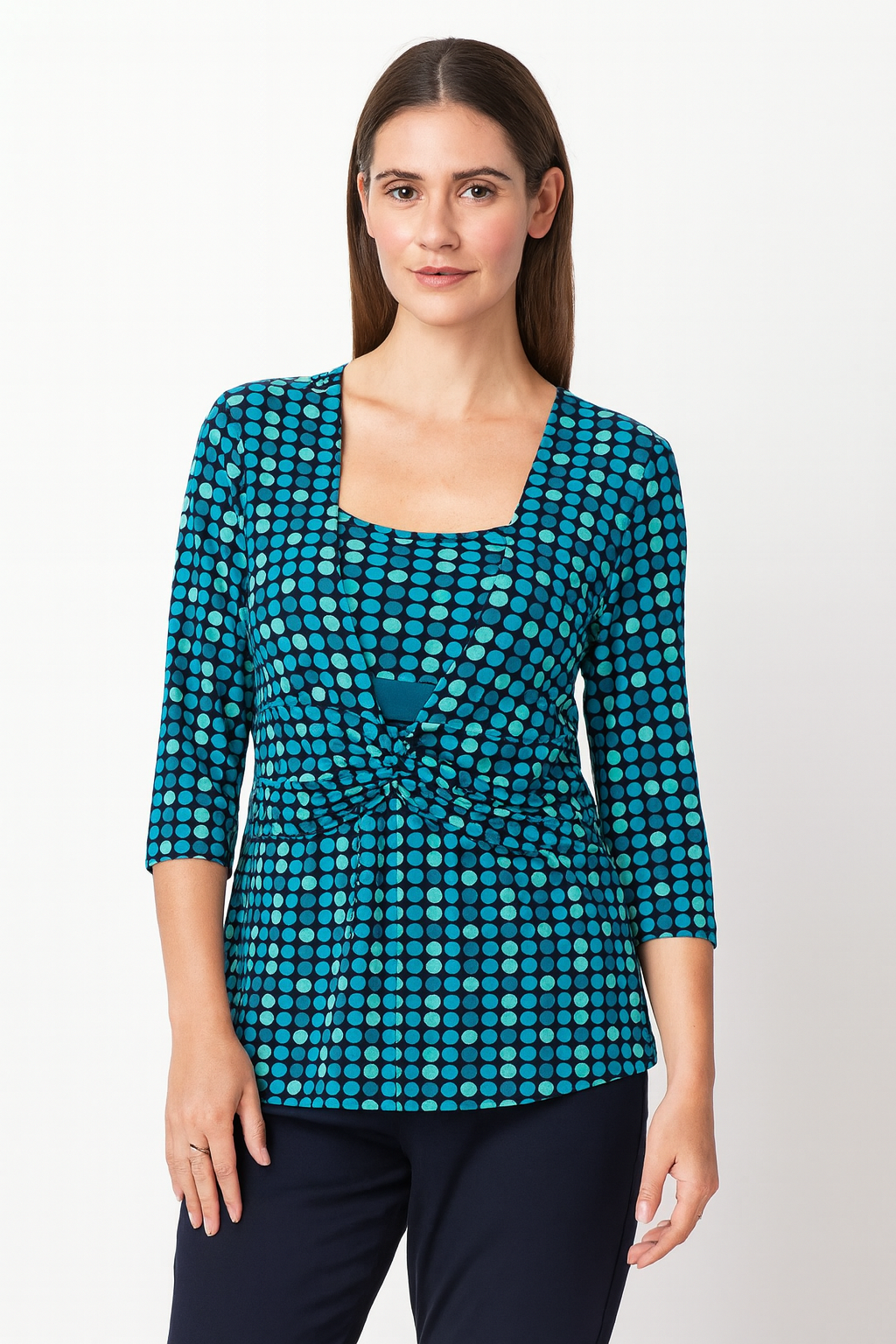 Concept Black & Blue Design Top size L / 14